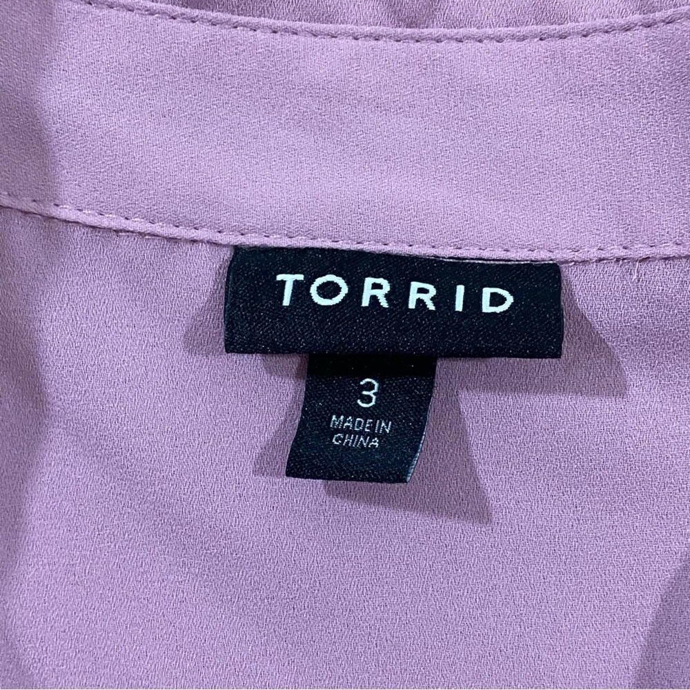 Torrid Georgette Button-Down Pullover Blouse Size… - image 5
